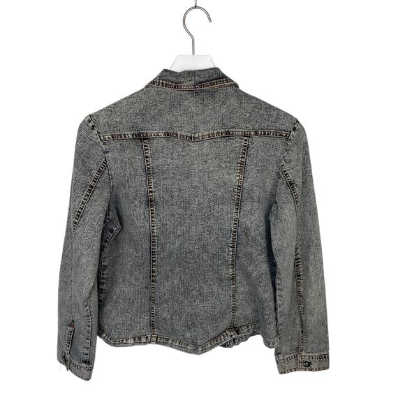 Beaded Embroidered Denim Western Shirt - Women's Size XL - Picture 2 of 6